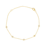Golden Dew Lab Diamond Multi Station Bracelet in 10k Yellow Gold