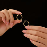 Classic Square Tubed Hoop Earrings in 14K gold