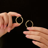 Classic Square Tubed Hoop Earrings in 14K gold