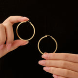 Classic Square Tubed Hoop Earrings in 14K gold