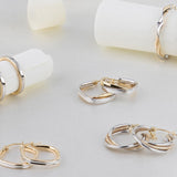 Balance Two-Tone Hoops in 14k Gold