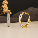 Balance Two-Tone Hoops in 14k Gold