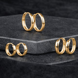 Bold 3mm Click-Top Hoops in 10k Gold