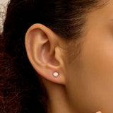 Martini Style 0.5 carat Solitaire Lab Diamond Studs in 14k Gold, IGI Certified
