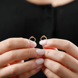 Mini Solitaire Huggie Hoops in 14K Yellow Gold