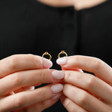Mini Solitaire Huggie Hoops in 14K Yellow Gold