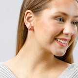 Mini Solitaire Huggie Hoops in 14K Yellow Gold