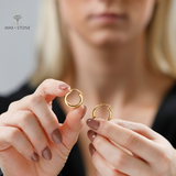 3MM Tube Classic Hoops in 14K Gold