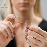 3MM Tube Classic Hoops in 14K Gold