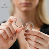 3MM Tube Classic Hoops in 14K Gold