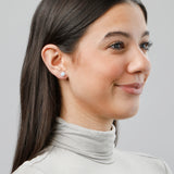 Cushion-Cut Solitaire Gemstone Studs in 14k Gold