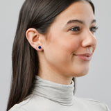 Cushion-Cut Solitaire Gemstone Studs in 14k Gold