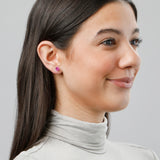 Cushion-Cut Solitaire Gemstone Studs in 14k Gold