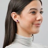 Cushion-Cut Solitaire Gemstone Studs in 14k Gold