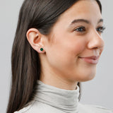 Cushion-Cut Solitaire Gemstone Studs in 14k Gold