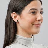 Cushion-Cut Solitaire Gemstone Studs in 14k Gold