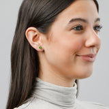 Cushion-Cut Solitaire Gemstone Studs in 14k Gold