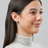 Cushion-Cut Solitaire Gemstone Studs in 14k Gold