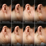 2MM Tube Classic Hoops in 14K Gold