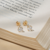 Everyday Cubic Zirconia Studs in 14k Gold
