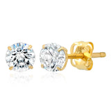 Everyday Cubic Zirconia Studs in 14k Gold