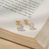 Everyday Cubic Zirconia Studs in 14k Gold