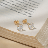 Everyday Cubic Zirconia Studs in 14k Gold