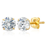 Everyday Cubic Zirconia Studs in 14k Gold