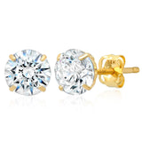 Everyday Cubic Zirconia Studs in 14k Gold