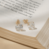 Everyday Cubic Zirconia Studs in 14k Gold