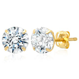 Everyday Cubic Zirconia Studs in 14k Gold