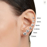 Everyday Cubic Zirconia Studs in 14k Gold