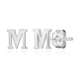 Mini Initial Studs in 14k Gold