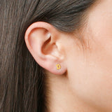 Mini Initial Studs in 14k Gold