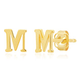 Mini Initial Studs in 14k Gold