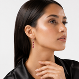 925  Silver Oval Gemstone Dangle Earrings