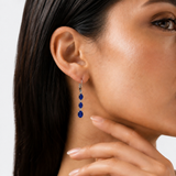 925  Silver Oval Gemstone Dangle Earrings