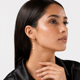 925  Silver Oval Gemstone Dangle Earrings