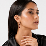 925  Silver Oval Gemstone Dangle Earrings