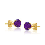 Classic 6mm Round Stud Earrings in 14K Gold
