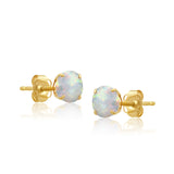 Classic 6mm Round Stud Earrings in 14K Gold