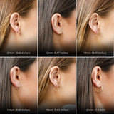 1MM Tube Endless Hoops in 14K Yellow Gold