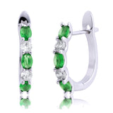20MM Oval Birthstone Hoops in 925 Silver