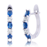 20MM Oval Birthstone Hoops in 925 Silver