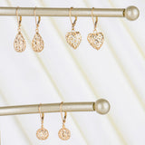 Lattice Heart Dangles in 14k Gold