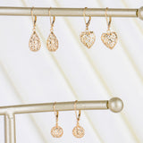 Lattice Teadrop Dangles in 14k Gold