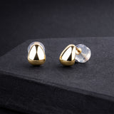 Mini Pebble Earrings in 14k Gold