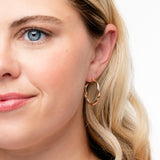 Spira Two-Tone Gold Hoops in 10k Gold