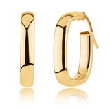 Square 12mm Solid 10k Gold Hoop Earrings