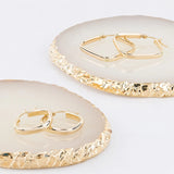 Square 12mm Solid 10k Gold Hoop Earrings